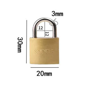 Heavy-duty Brass Plated Padlock Square Circle padlock High quality Security Padlocks 20/32/63mm