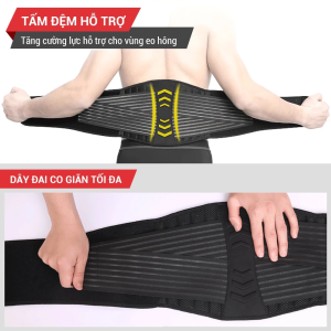 Đai lưng tập Gym đai tập Gym bảo vệ cột sống chống đau lưng GoodFit GF722WS