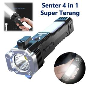 Senter Rechargeable 990000Lm dengan Palu Pengaman dan Magnet Kuat Side Light Torch Light MX-7007