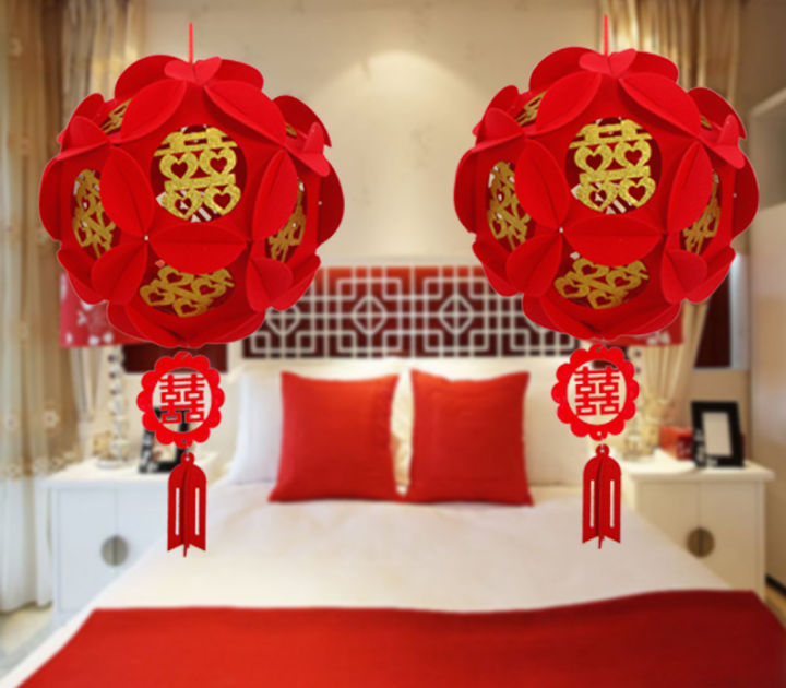 Đèn Lồng Trung Quốc Màu Đỏ 2 Mảnh Đồ Trang Trí DIY Cho Tết Nguyên Đán Lễ Hội Mùa Xuân Trung Quốc Đám Cưới Lễ Hội Đèn Lồng Trang Trí Lễ Hội Vàng Xi