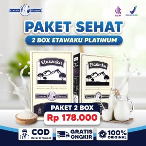 Etawaku Platinum Paket 2 Box Susu Kambing Etawa Tinggi Kalsium Padatkan Tulang Gangguan Pernafasan
