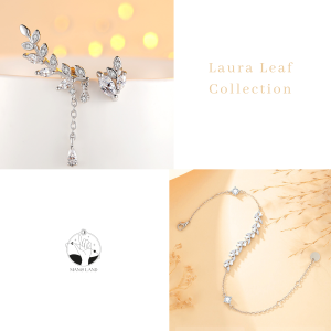 MNL💗Laura Leaf ต่างหูใบไม้สุดระยิบระยับ ต่างหูแฟชั่น ต่างหูเงินแท้ ต่างหูผญ ต่างหูเกี่ยวหู ต่างหูเกาหลี ต่างหูดอกเดซี่ ตุ้มหูสวย เซ็ทต่างหู