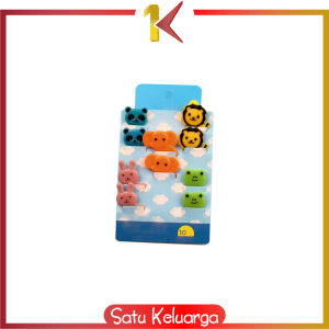 SK-C1182 Garpu Bento Isi 10pcs Tusukan Bento Buah Kue Karakter Animal Dekorasi Bekal Food Pick Lucu