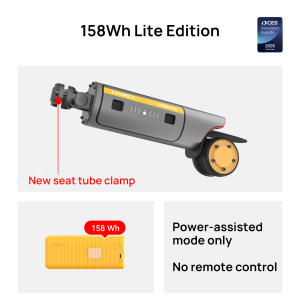 LIVALL PikaBoost 2 E-Bike Rear Wheel Conversion Kit with 220Wh Battery Bicycle Electric Booster with LED & App Control for Mountain and Road Bikes