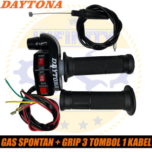 GAS SPONTAN + GRIP DYT 3 TOMBOL Hi/low on/off starter 1 KABEL RX-King satria Fu ninja 150 universal semua motor