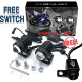 Mini Driving Light: High & Low Yellow/White LED Anti-Fog for Cars & Motorcycles