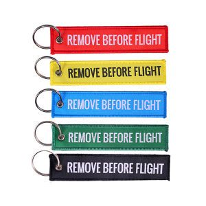 5 Pcs Colorful Aviation Gift Woven Keychain Keyring Remove Before Flight Commemorative Key Chain