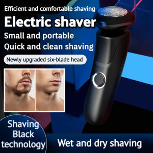 ✈️ Portable Six-Blade Razor/Shaver/Beard Trimmer All-Body Washable Beard/Hair/Nose Hair Electric Shaver Quick Motor Wet&Dry Flexible Mesh Waterproof/Dustproof Multi-Functional Portable Full Body Washable Beard Shaver Trimmer
