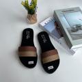 Sandal Wanita Dewasa Slop Rajut Bisban Terbaru Kombinasi Warna Kekinian Tanpa Hak. 