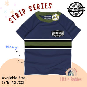 KAOS SECONDSTAR STRIP TEE SERIES PREMIUM Usia 1-10 Tahun / KAOS DISTRO BOY