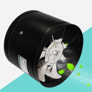 4/6/8 Inch Inline Duct Fan Booster Exhaust Blower Air Cooling Vent 220V Metal Blades Kipas Angin Ventilasi