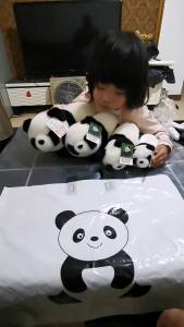 Authentic Pandaway Stuffed Toy Artificial Lying Giant Panda Doll Girl Cute Baby Gift Niu Nius department store