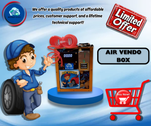 AIR VENDO - TIRE INFLATOR VENDING SOLUTION - COMPLETE SET - FREE TARPAULIN (HULOG-HULOG 5 PHP - BUSINESS VENDO) - PAHANGIN SA GULONG NG SASAKYAN AT MOTOR