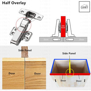 (2PCS/SET) Concealed Hydraulic Soft Close Hinge or Regular Cabinet Drawer Door Hinges With Screws