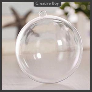 [Creative] Transparent Open Plastic Christmas Decor Ball Bauble Ornament Gift Present Box