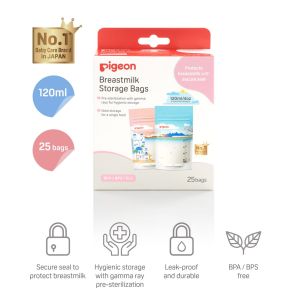 Pigeon 25 bags Breastmilk Storage Bags 120ml Holiday Series / 180ml Animal Series