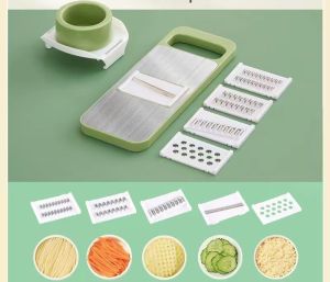 HANGYAN VEGETABLECUTTER PARUTAN MANUAL SAYUR DAN BUAH 6 IN 1 STEEL MULTIFUNGSI