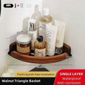 Waterproof Wooden Bathroom Towel Rack Set Wall Mounted Bathroom Organizer Accessories Kit