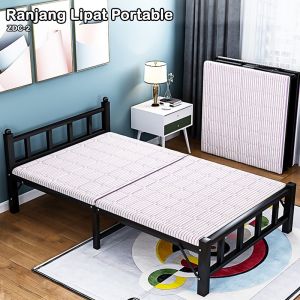 PROMO!!! Tempat Tidur Lipat dengan Kasur / Folding Bed Portable / Ranjang Lipat 75 cm-ZDC-2