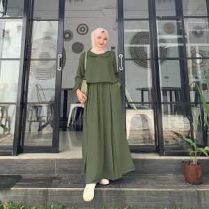 GAMIS CRINKLE JUMBO DENAY ABAYA M-L-XL-XXL-3XL / BAJU GAMIS PEREMPUAN DEWASA 2023