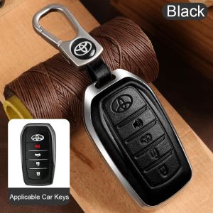 Cover Kunci For Toyota Hilux GR  Fortuner GR Sport 2022 - 2023 Keyless Key Leather Case Cover Metal Keychain Accessories