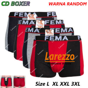 Larezzo - 1 PCS Celana Dalam/CD Boxer Pria Laki Cowok FEMA 888 Size L XL XXL 3XL/sempak/underwear