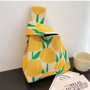 ELF1491 Tas Rajut Knot Bag Wanita Korean Look Tas Jinjing Tas Tote Estetik Wanita Kekinian