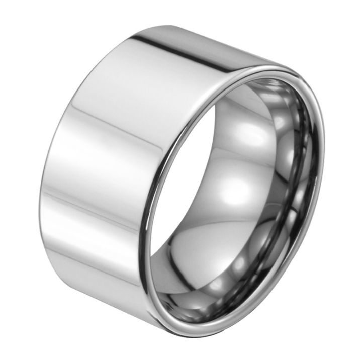 Lkyou Jewelry Wide Simple Style High Polish Tungsten Carbide Steel
