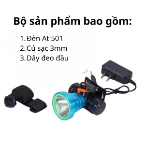 Đèn pin đội đầu mini nhỏ gọn ánh sáng chiếu xa tập trung At 501 đèn pha đội đầu mini siêu sáng chống nước