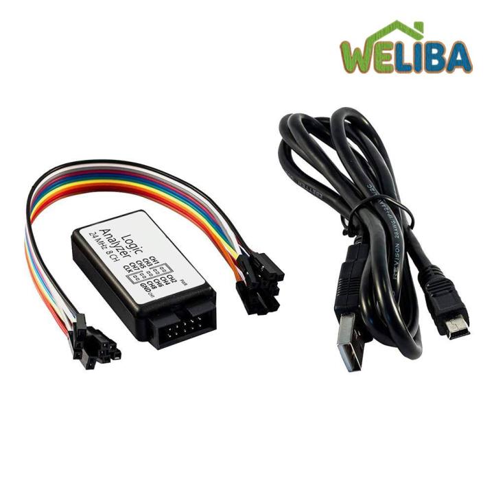 USB Logic Analyzer at 24MHz with 8 Channels for UART For IIC and For ...