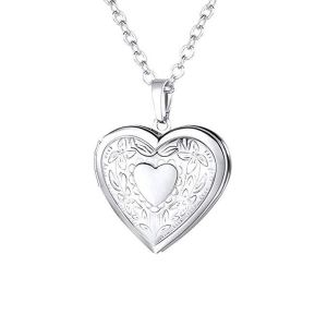 PURETEN Fashion Chain Jewelry Lover Heart Shaped Necklace Photo Picture Locket Pendant