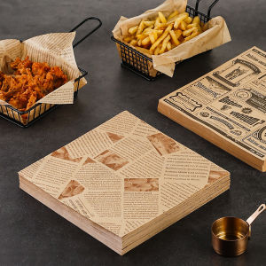 100pcs Eco-Friendly Waterproof Greaseproof Food Wrapping Paper Burger Sandwich Fries Baking Liner For Picnic