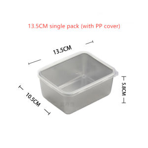 Stainless Steel Lunch With Lid Heat & Cold Resistant Fresh-keeping Case Easy-cleaning Items