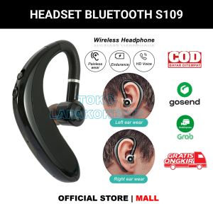 Headset Bluetooth S109 Earphone Wireless Business For All Smartphone Nirkabel bisa diputar