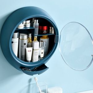 Korea style wall mounted storage box with transparent window cover~for cosmetic medicine skin care productsetc