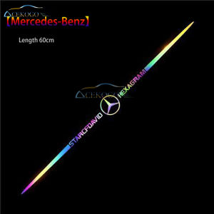 ACEKOGO 1Pc Colorful Laser Stickers Car Sticker Reflective Waterproof Exterior Accessories for Mercedes-Benz Cla 180 E Class W211 W212 W213 W124 GLA GLB GLC W202 W176 W177 W210 AMG GT63 6X6