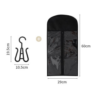 Fantic Long Hair Extensions Storage Bag Non-Woven Dust Proof Wigs Carrier Bags With Hook For Home Organizer Wig Packing Bag