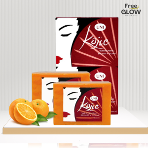 Uni Kojic Beauty Soap with Vitamin C 2x90g Whitening Exfoliating Cleansing Revitalizing Moisturiziing with Kojic Acid Gluthathione Vitamin C