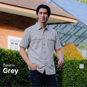 Coop Design - Darel Kemeja Outdoor Safari Tactical Workshirt Baby Canvas Lengan Pendek Pria