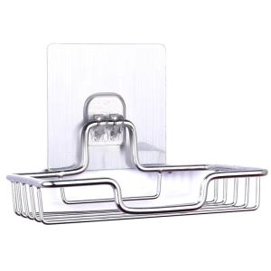 Khay Đựng Xà Phòng Nhà Tắm Dán Tường Giá Để Xà Bông Dễ Thoát Nước Hàng Xịn Cao Cấp Không Cần Khoan Đục (Tặng Kèm Miếng Dán)