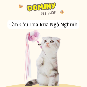 Cần Câu Cho Mèo Tua Rua Hồng Đáng Yêu