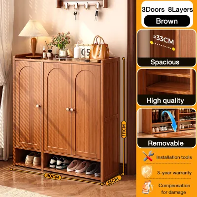 AF Home Shoe cabinet shoe rack dustproof strong load-bearing large storage capacity 2/3/4 Doors 7/8/9 Layers