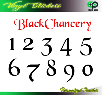 Personalized Number/s SINGLE COLOR (BIG SIZE) (PM US) Waterproof Indoor/Outdoor Sticker