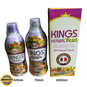Kings Herbal Plus Immune Support Drink - 100% Natural Fruit & Herb Blend - 500ml/750ml/1000ml Halal