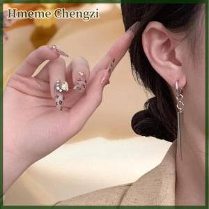 Hmeme Punk Hip Hop Color Drop Earrings For Women Men Gothic Metal Geometric Cone Pendant Earrings Y2K Party Jewelry Gifts