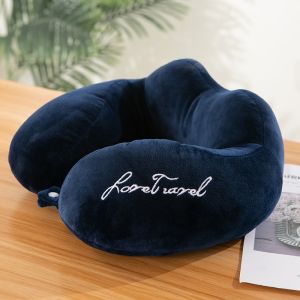 MLADEN U Shape Pillow Neck Pillow Pure Colour Soft  Nap Travel Bolster Support Cushiono Home Office Airplane Head Rest