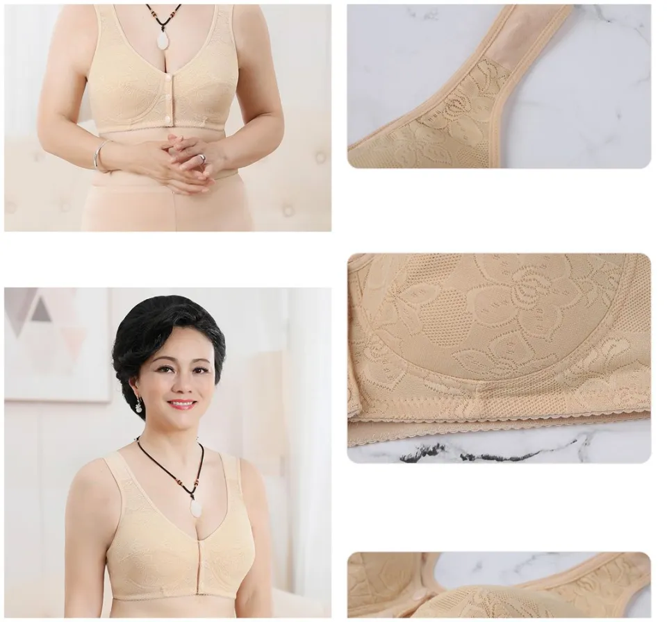 2pcs Plus Size Bra for Women Without Underwire Push Up Comfort