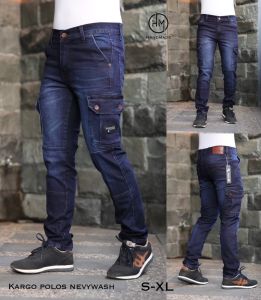 Celana Cargo Jins Pria Biker Terbaru Clana Kargo Jeans Panjang Cowok Pakaian Laki Laki Dewasa Murah