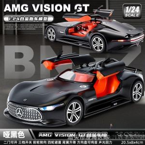 2026 1:24 Alloy Diecasting Vision GT Toys Cars Miniature Models Wheel Pull Back Sports Car with Light Music Vehicles Model Ornaments