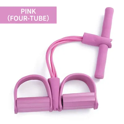 6 Tube Yoga Training Tension Rope Resistance Band Elastic Band Sit-ups Tummy Trimmer Multifunction